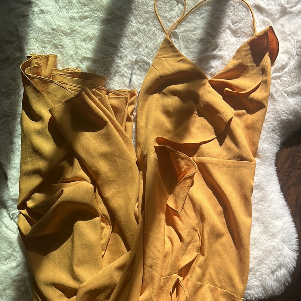 Lulus-The clothing co. yellow maxi dress.